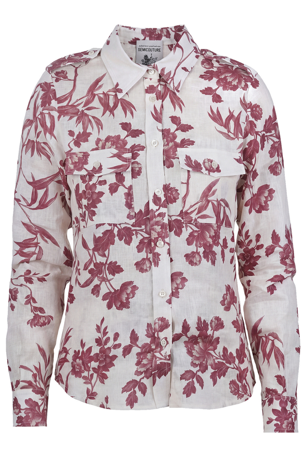 Semi Couture - Camicia - 470929 - Panna/Ciliegia