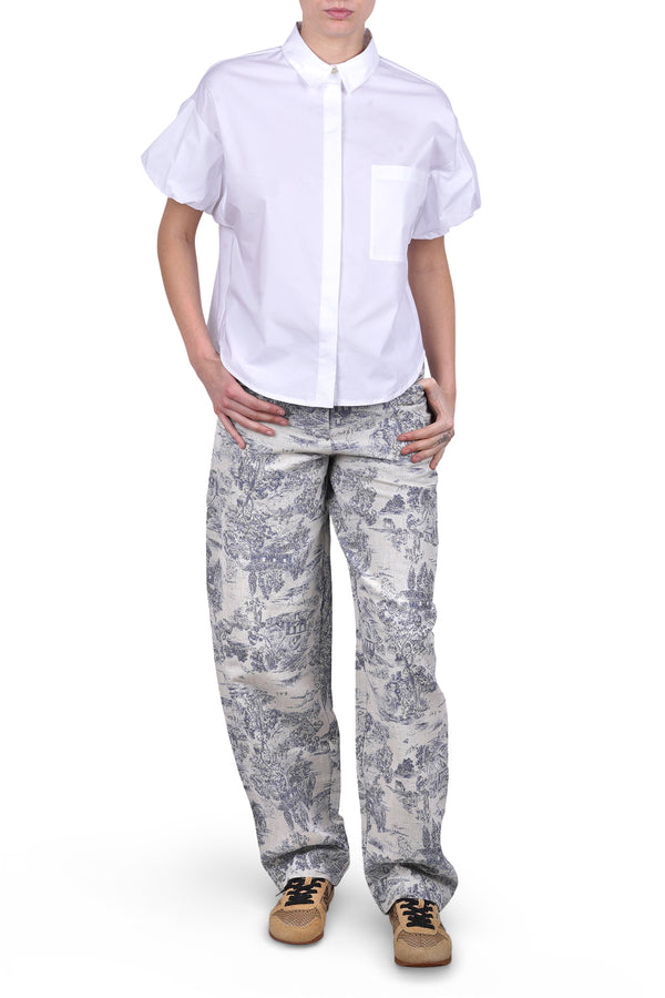 8pm - Pantalone - 470457 - Panna/Blu