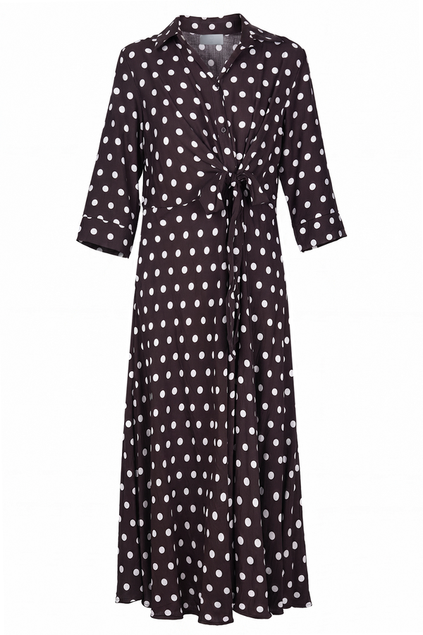 La Femme Blanche - Dress - 471637 - Mocha/White 