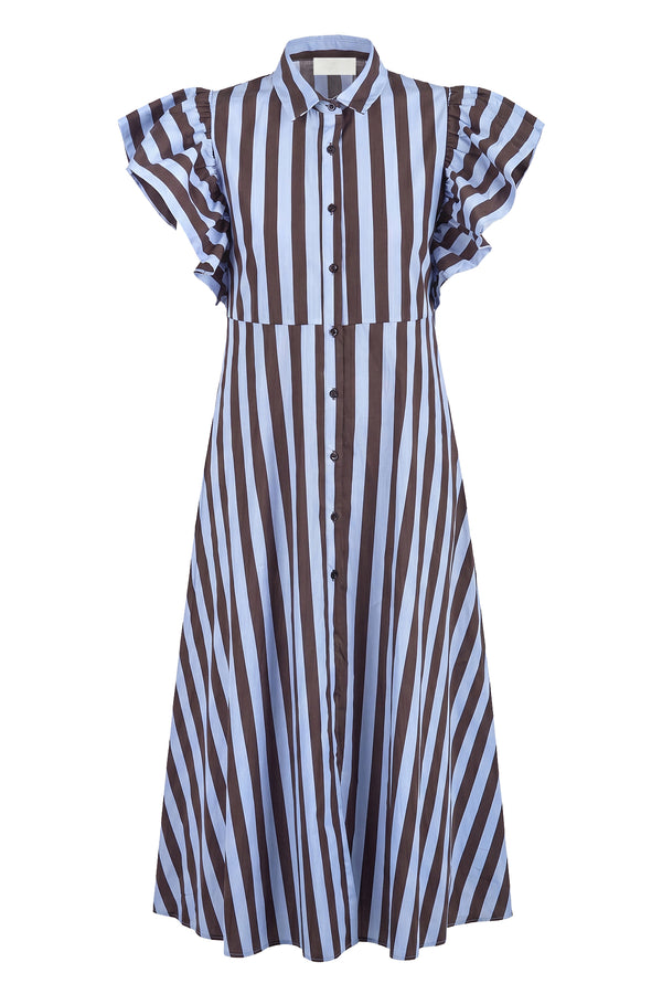 La Femme Blanche - Dress - 471714 - Light blue/Brown 