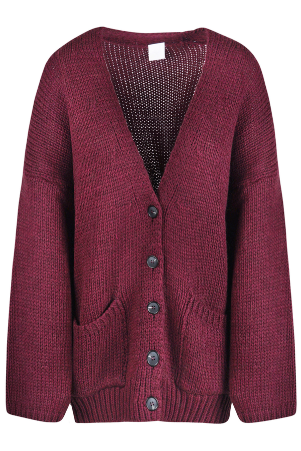 La Femme Blanche - Cardigan - 461455 - Plum 