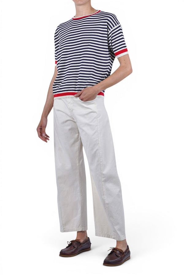 La Femme Blanche - Maglia - 471613 - Panna/Blu