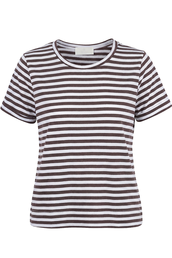 La Femme Blanche - T-shirt - 471612 - Bianco/Marrone