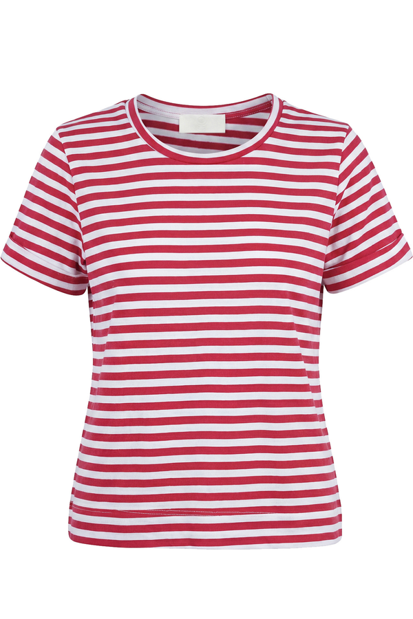 La Femme Blanche - T-shirt - 471612 - Bianco/Rosso