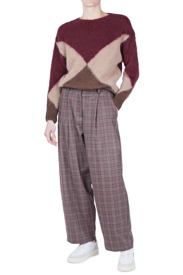 La Femme Blanche - Pants - 461751 - Brown Pattern 