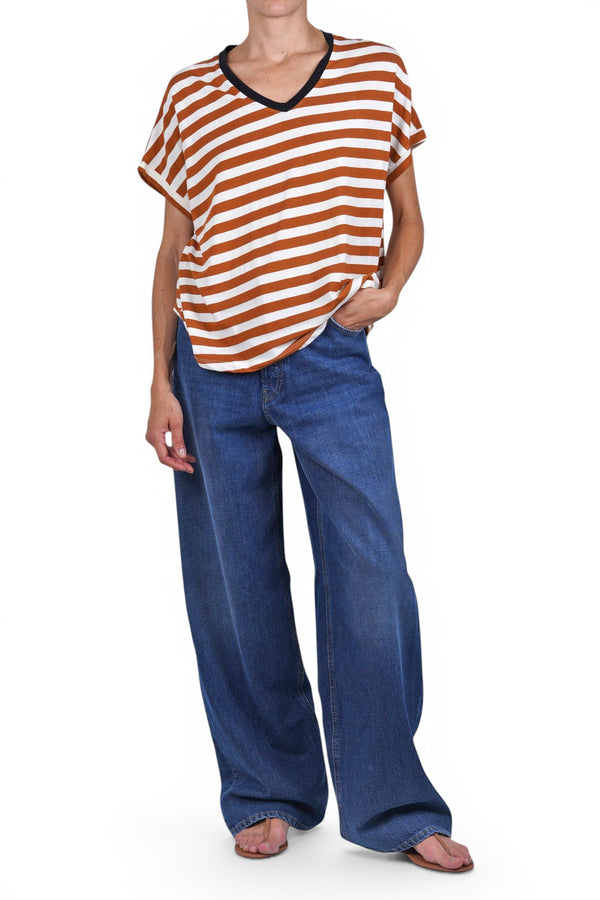 La Femme Blanche - T-shirt - 471801 - Panna/Ruggine