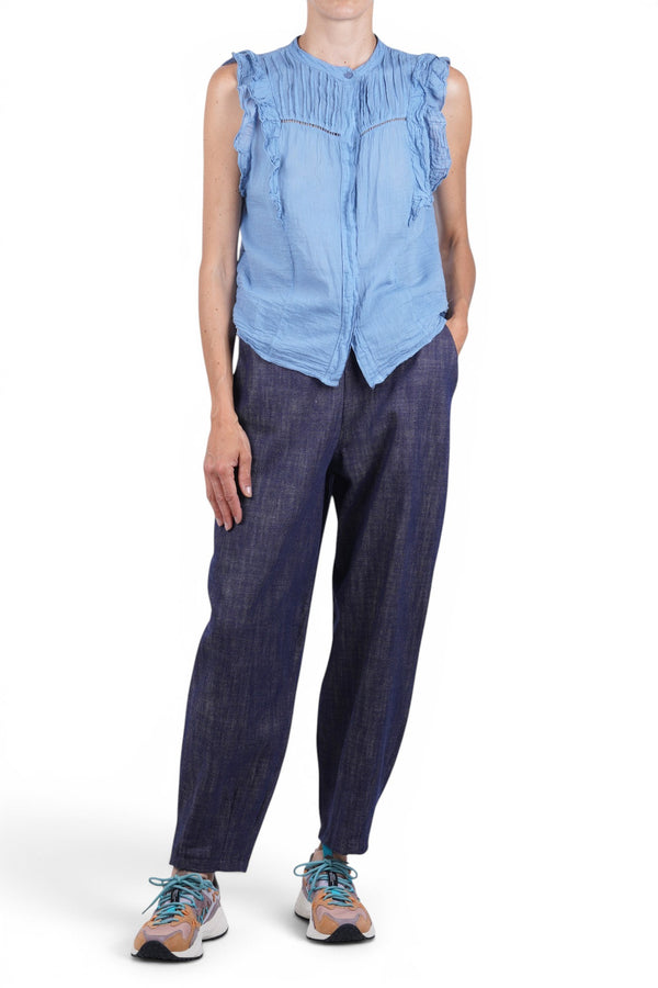 La Femme Blanche - Pants - 471605 - Dark denim 