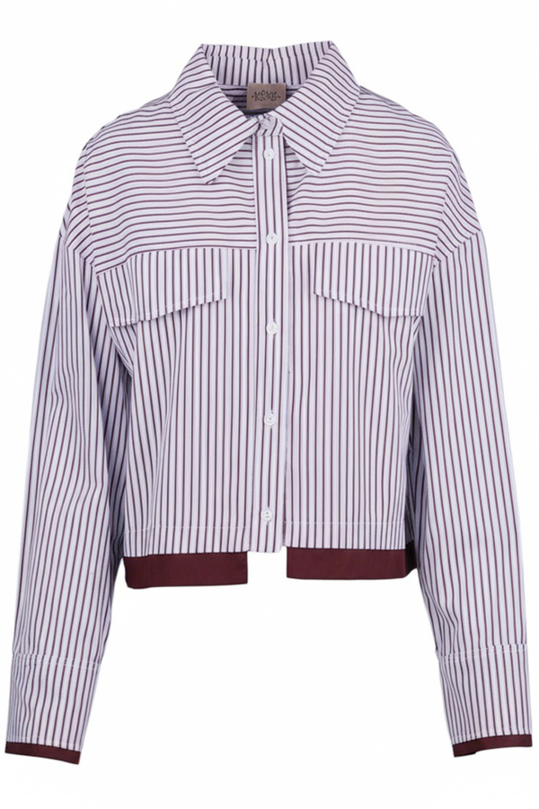 Mame Road - Shirt - 470275 - White/Bordeaux 