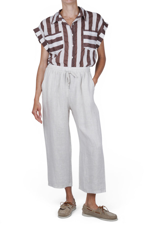 La Femme Blanche - Camicia - 471641 - Bianco/Marrone