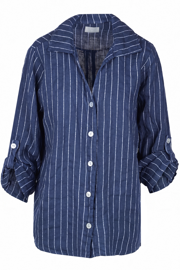La Femme Blanche - Shirt - 471657 - White/Blue 