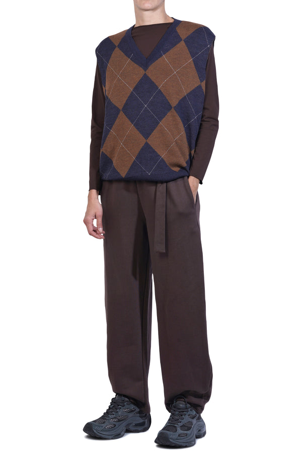 La Femme Blanche - Vest - 461396 - Blue/Camel 