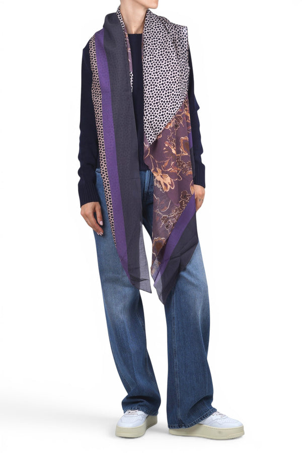 Alessia Santi - Scarf - 480534 - Brown/Purple 