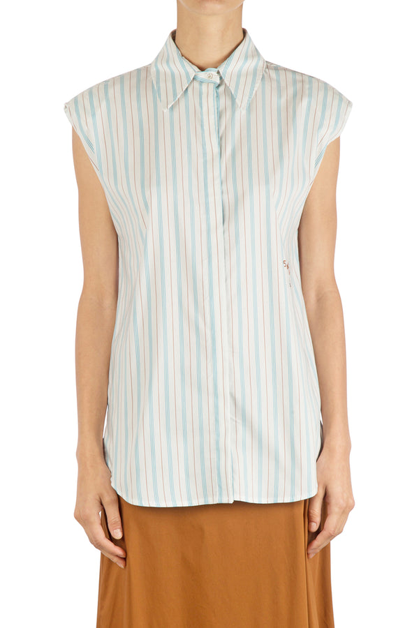 So Allure - Camicia - 371235 - Bianco/Azzurro