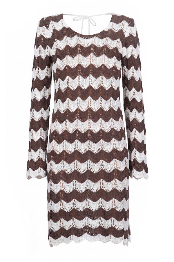 La Femme Blanche - Abito - 471760 - Panna/Marrone