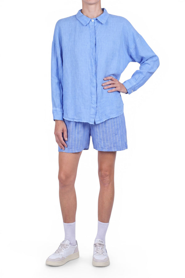 La Femme Blanche - Shorts - 471656 - Bianco/Avio