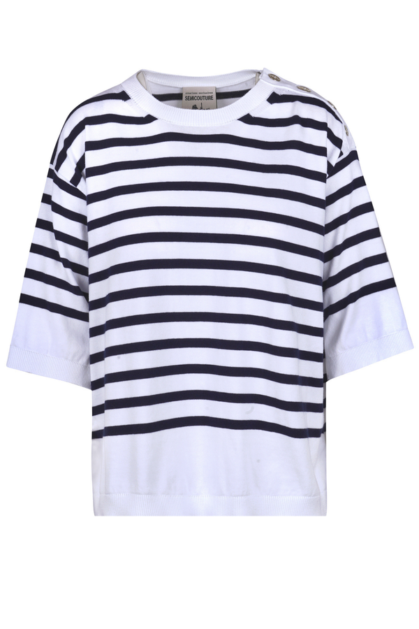 Semi Couture - Knitwear - 470936 - White/Blue 