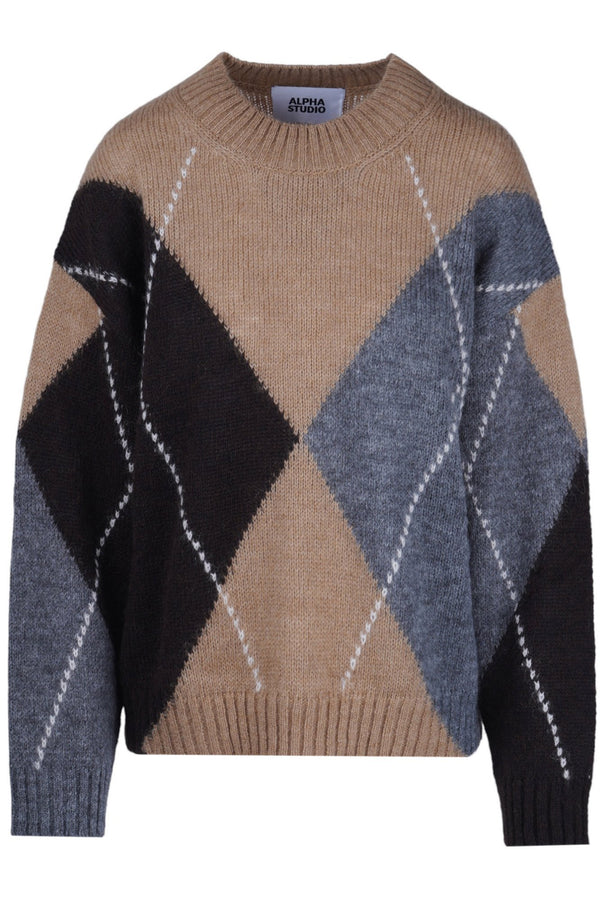 ALPHA STUDIO - Maglia - 480270 - Cammello/Grigio