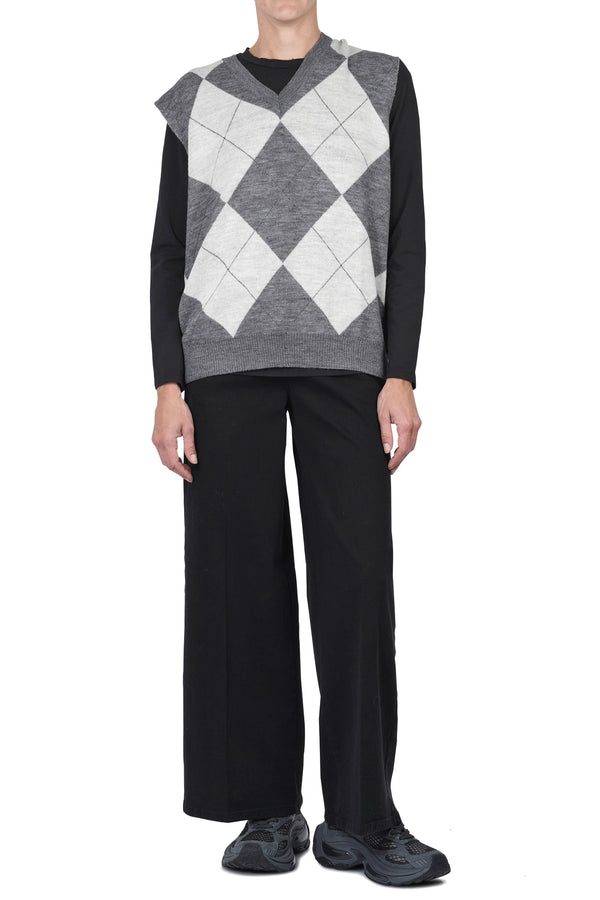 La Femme Blanche - Vest - 461396 - Milk/Gray 