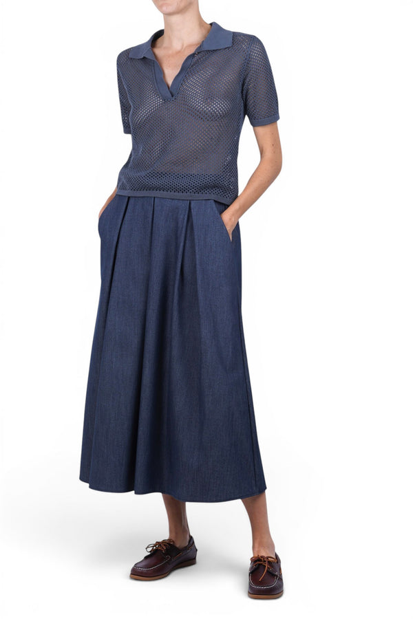 La Femme Blanche - Gonna - 471671 - Denim scuro