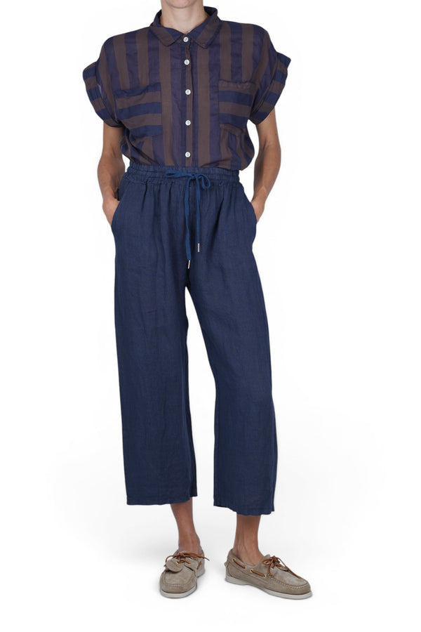 La Femme Blanche - Camicia - 471641 - Blu/Marrone