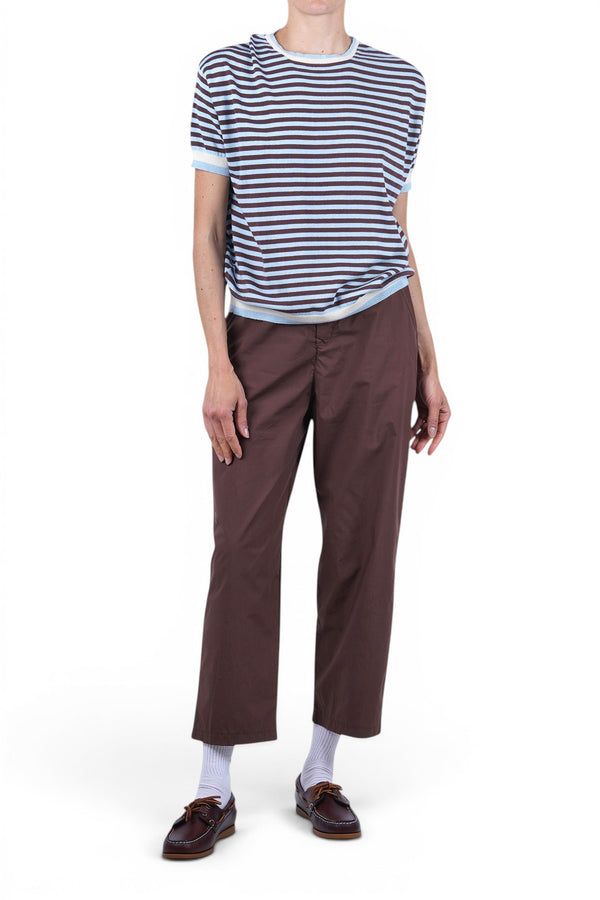 La Femme Blanche - Maglia - 471613 - Azzurro/Marrone
