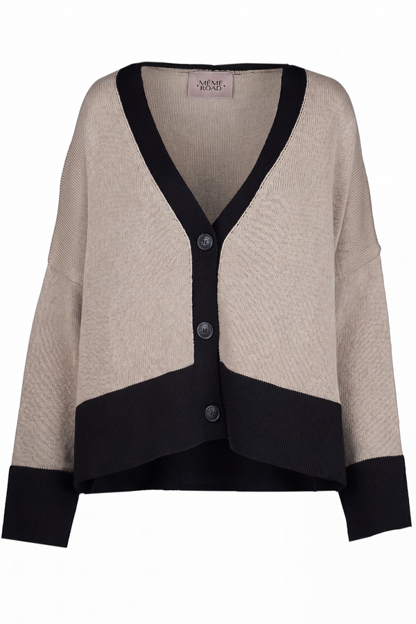 Même Road - Cardigan - 470280 - Beige/Nero