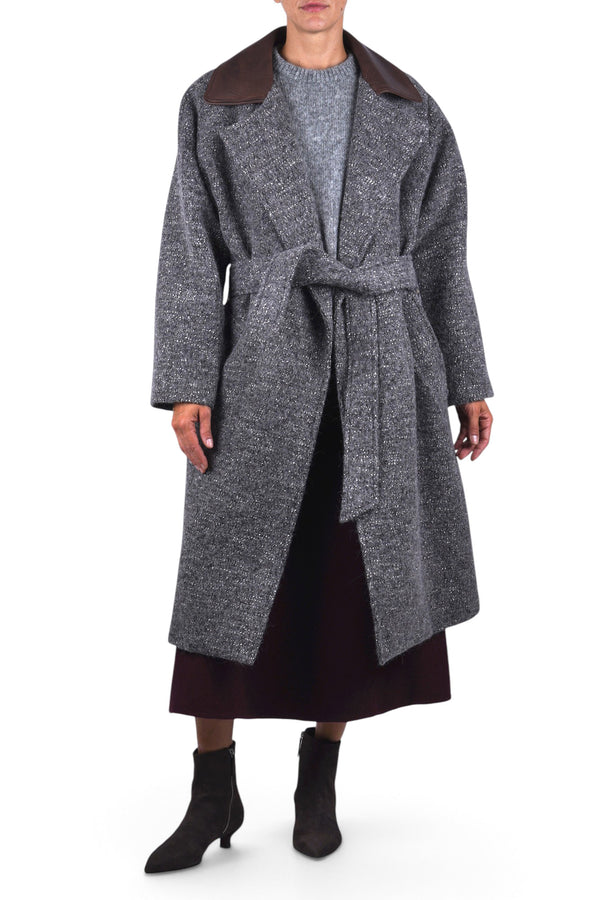 Alysi - Coat - 480611 - Gray/Brown 