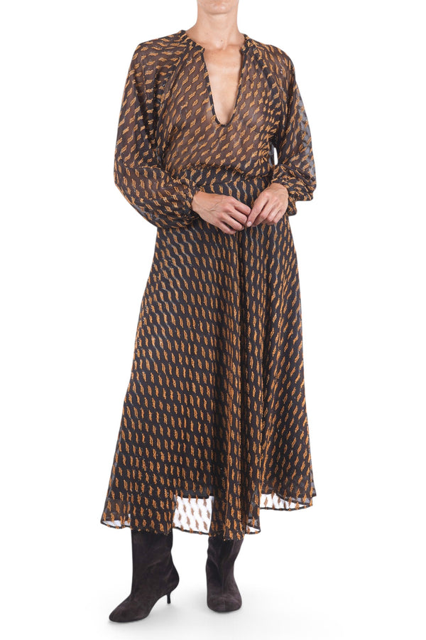 NIU - Blouse - 480655 - Ochre Pattern 