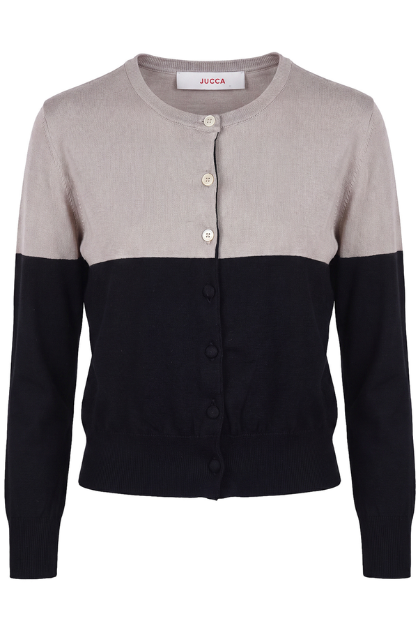 Jucca - Cardigan - 471726 - Tortora/Nero