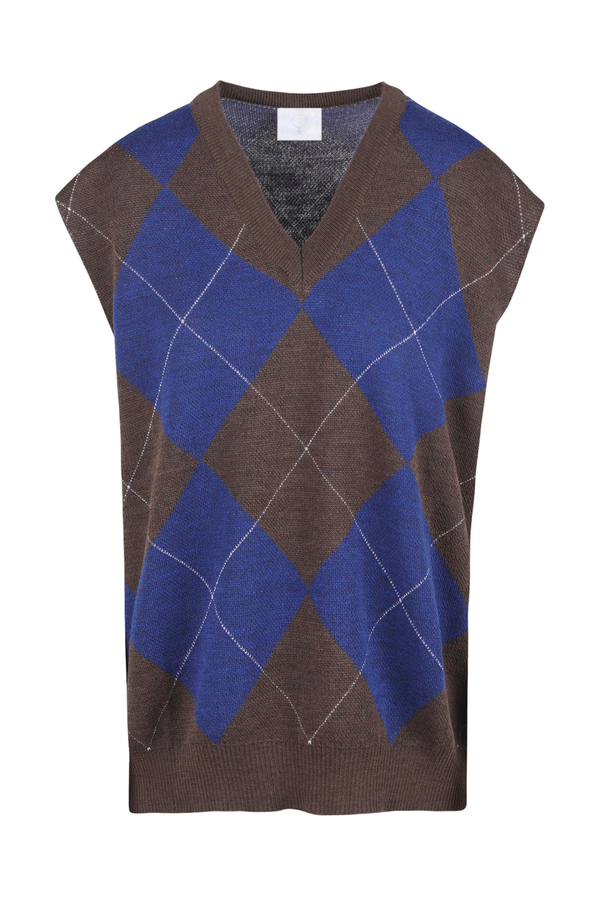 La Femme Blanche - Vest - 461396 - Blue/Brown 