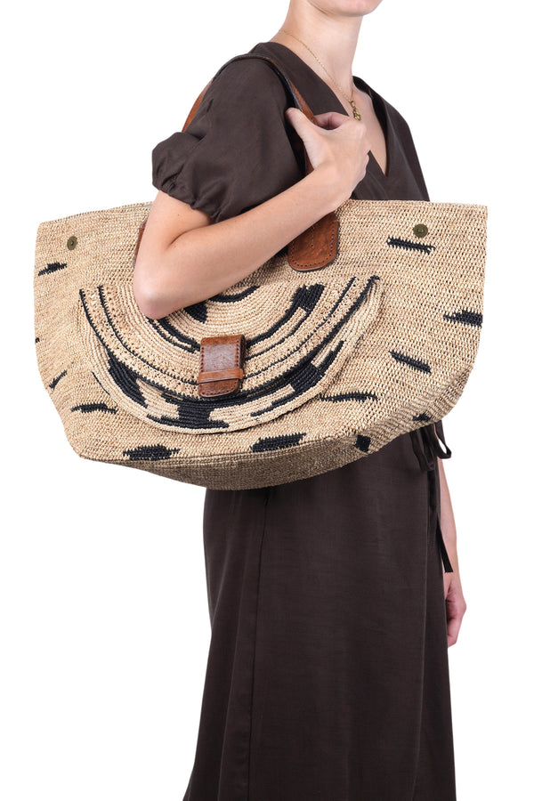 IBELIV - Borsa grande - 471565 - Beige/Nero