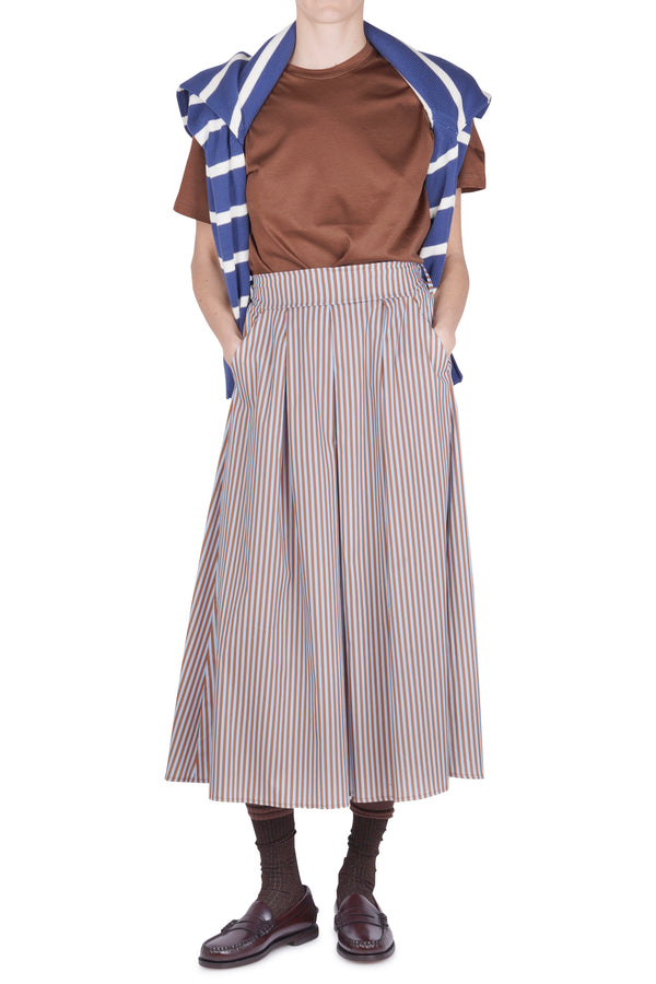 La Femme Blanche - Gonna - 471209 - Light Blue/Brown 