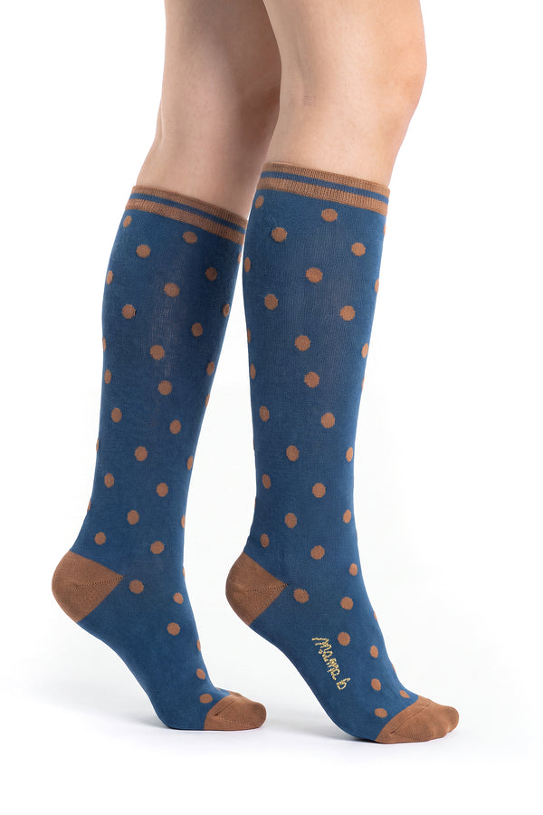 Mama B - Calze - 480064 - Blu/Nocciola