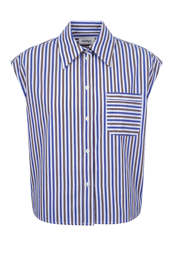 Ottod'ame - Camicia - 470776 - Moka/Bianco