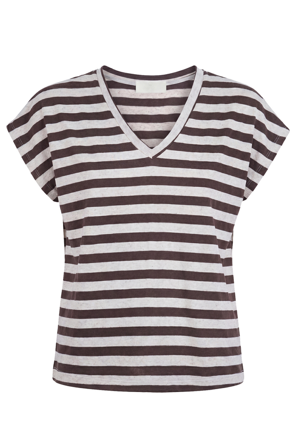 La Femme Blanche - T-shirt - 471668 - Cream/Brown 