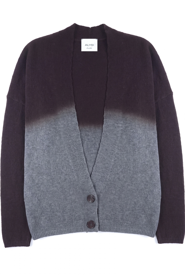 Alysi - Cardigan - 480615 - Gray/Brown 