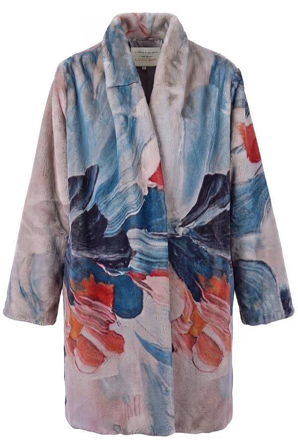 Alessia Santi - Coat - 480522 - Beige/Blue 