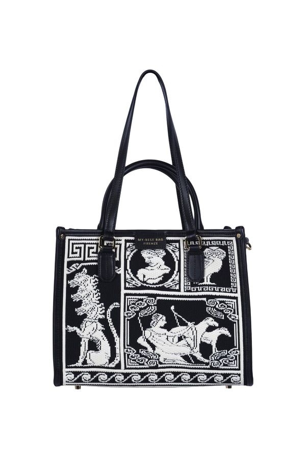 My Best Bags - Borsa media - 470331 - Nero/Bianco