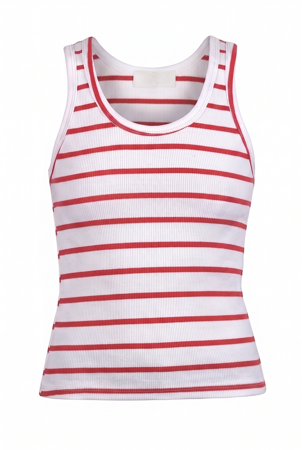 La Femme Blanche - Top - 471804 - Bianco/Rosso