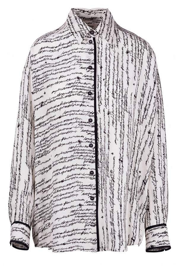 Ottod'ame - Shirt - 480360 - Ivory/Black 