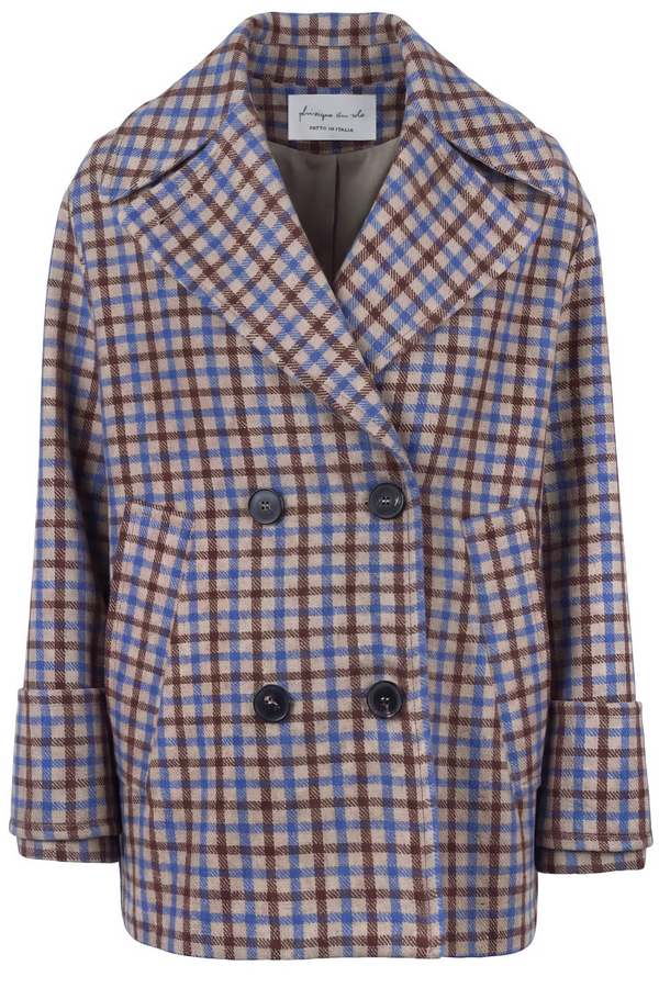 Phisique Du Role - Coat - 480236 - Light Blue/Burgundy 