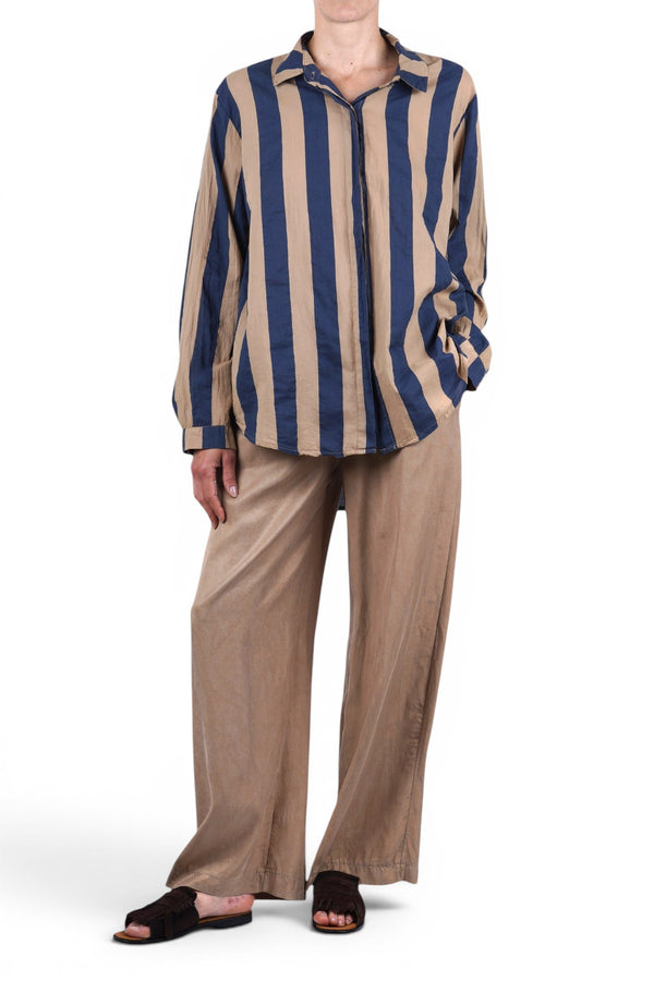 La Femme Blanche - Camicia - 471598 - Cammello/Blu