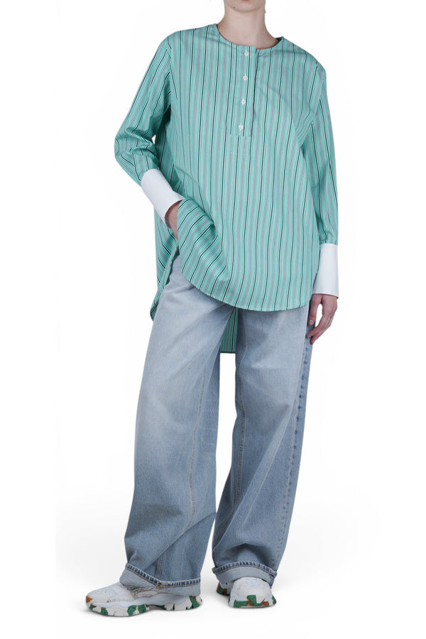 Solotre - Camicia - 470677 - Bianco/Verde