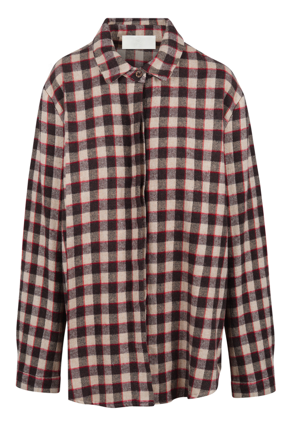 La Femme Blanche - Shirt - 461524 - Cream/Red 