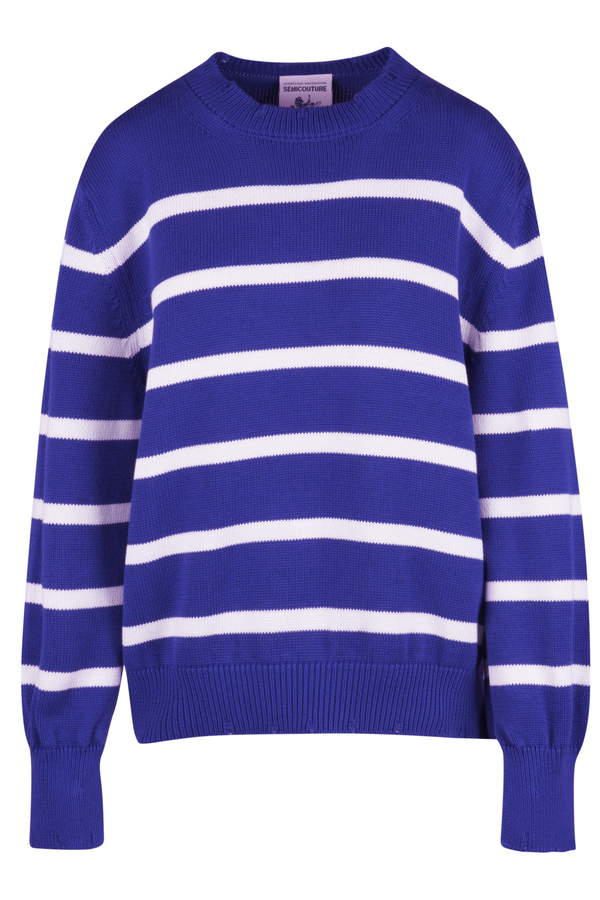 Semi Couture - Knitwear - 470937 - Blue/Cream 