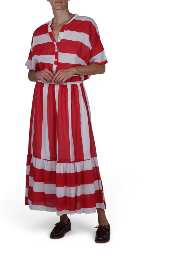 La Femme Blanche - Gonna - 471640 - Bianco/Rosso