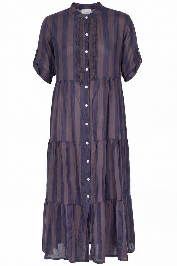 La Femme Blanche - Abito - 471633 - Blu/Marrone