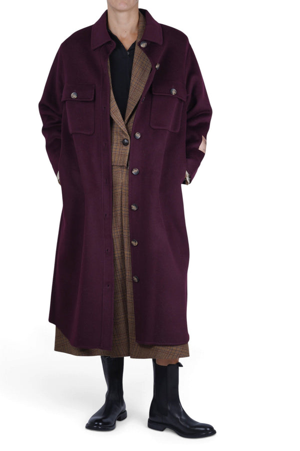Solotre - Coat - 480486 - Bordeaux 