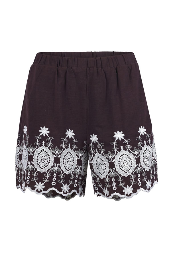 La Femme Blanche - Shorts - 471615 - Moka/Bianco