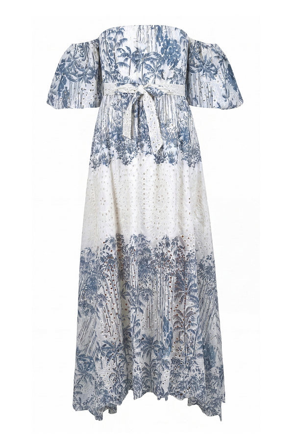 La Femme Blanche - Dress - 471791 - White/Blue 